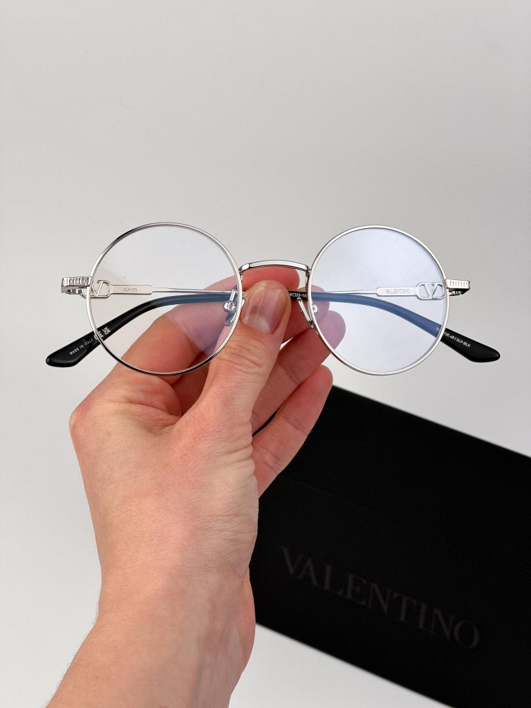 Valentino Vlx-173 E Round Eyeglasses Silver (Unisex)